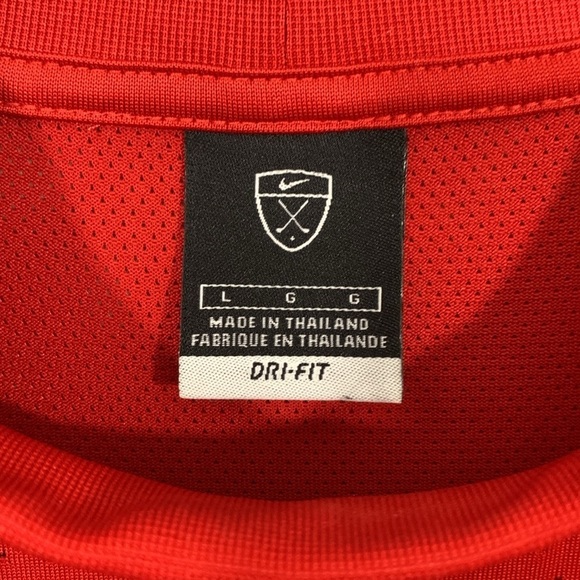 Nike Golf Vintage Red Vented Short Sleeve Athletic Shirt size L - Picture 3 of 13